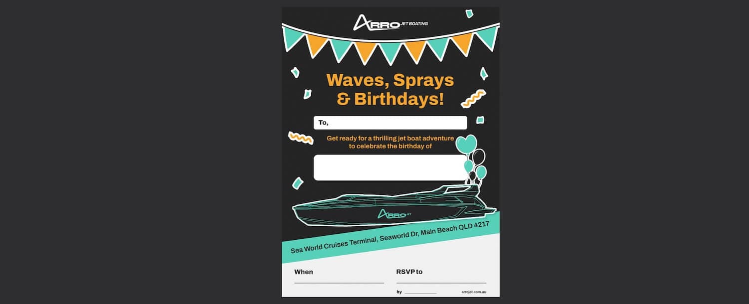 Arro Jet Birthday Invitation