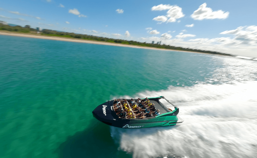 ArroJet carving across the Gold Coast Broadwater